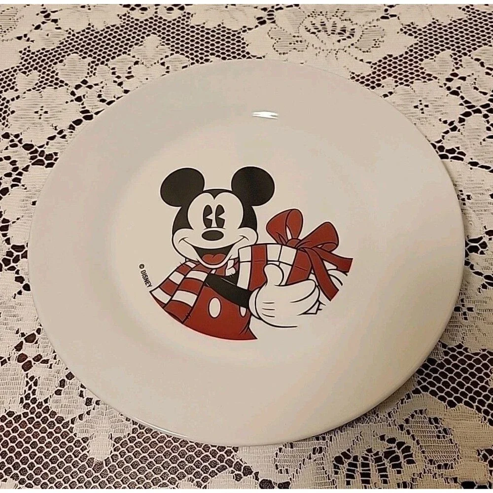 Disney & Hickory Farms Collector Plate - Christmas MICKEY MOUSE 7.5